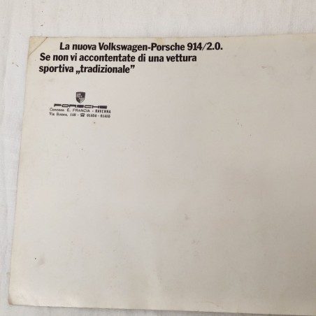 VOLKSWAGEN PORSCHE 914/2.0 brochure ann0 1971 ondulazioni diffuse