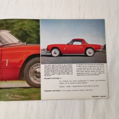 Brochure TRIUMPH Spitfire 4 pagine testi in italiano 2