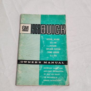 GM 1968 BUICK Special Deluxe G.S. 350 Skylerk etc. Owner's Manual - English