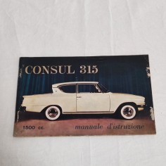 CONSUL 315 1500 cc manuale d'istruzione - italiano mediocre