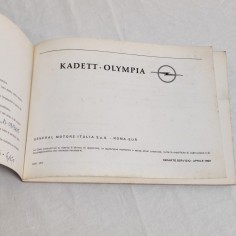OPEL KADETT-OLYMPIA Manuale uso e manutenzione 1969 - molto buono 2