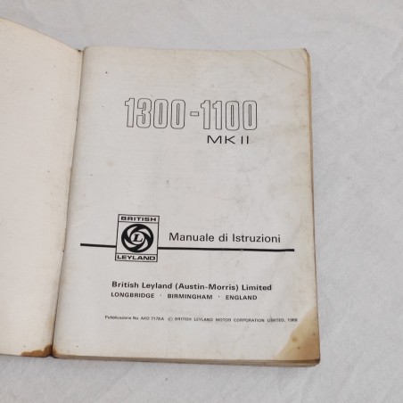 Austin Morris British Leyland MKII 1300-1100 Manuale di istruzioni