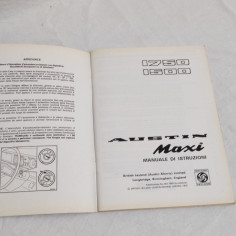 British Leyland Austin Maxi 1750 1500 Manuale di istruzioni italiano 2