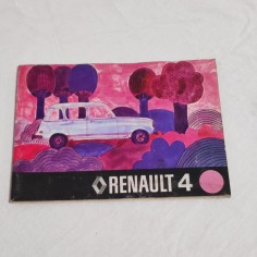 Renault 4 limousine, berlina furgoncino libretto uso manutenzione giugno 1973