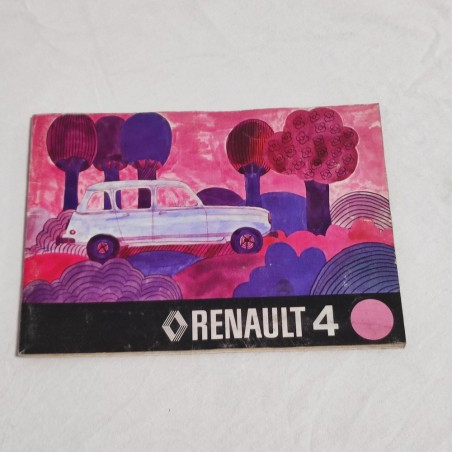 Renault 4 limousine, berlina furgoncino libretto uso manutenzione giugno 1973