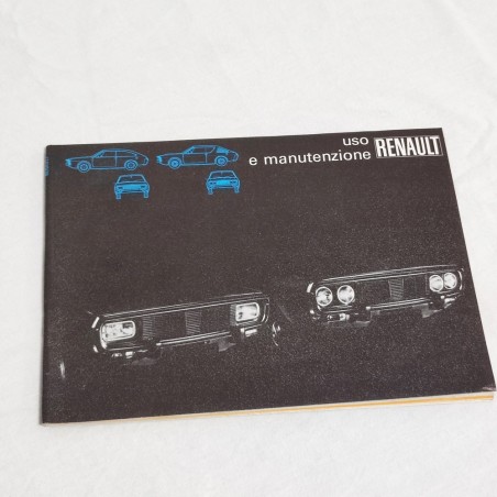 Renault R1300 1301 1302 1312 1313 1322 1323 libretto uso manutenzione 1972