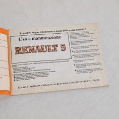 Renault 5 libretto uso manutenzione generale pvarie versioni 2