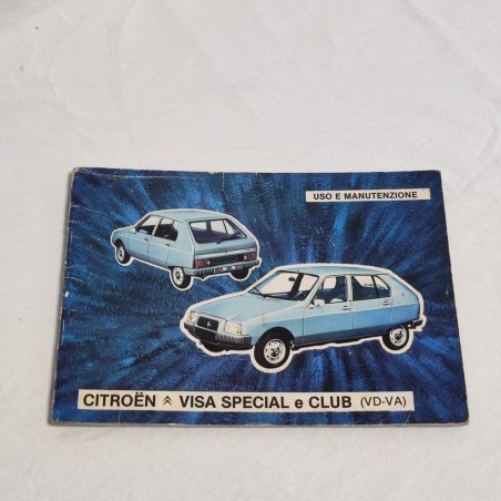 CITROEN VISA Speciale e CLUB (VD-VA) libretto uso manutenzione marzo 1979