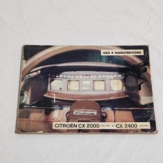 CITROEN CX 2000 (MA-MB) - CX 2400 (MA-MJ) Pallas Lib. Uso Manutenzione