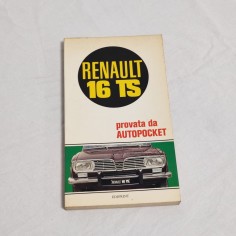 RENAULT 16 TS Libretto recesione prova Autopocket 1968