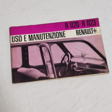 RENAULT R1120 R1123 libretto uso e manutenzione novembre 1966