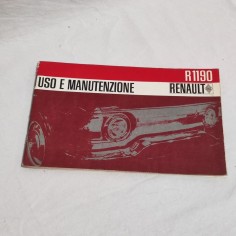 RENAULT R1190 Libretto uso e manutenzione ed. Italiana
