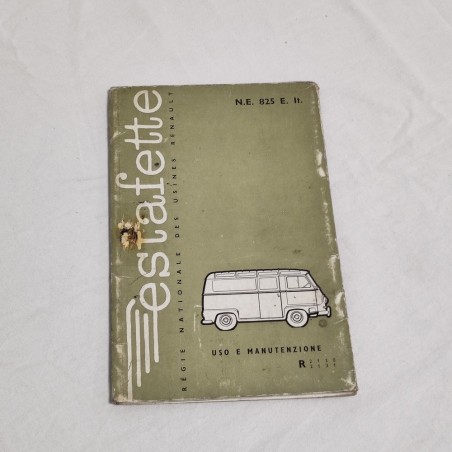 RENAULT Estafette Libretto uso manutenzione N.E. 825 Italiano R2130 R2131