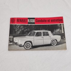 RENAULT R. 1130 conduite et entretien Francese
