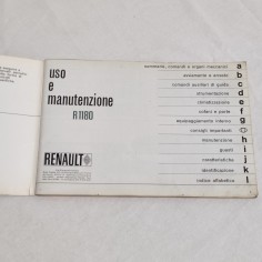RENAULT 6 libretto uso manutenzione luglio 1968 ed. italiana 2