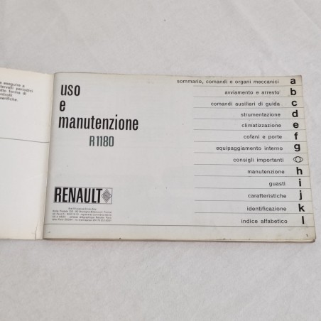 RENAULT 6 libretto uso manutenzione luglio 1968 ed. italiana