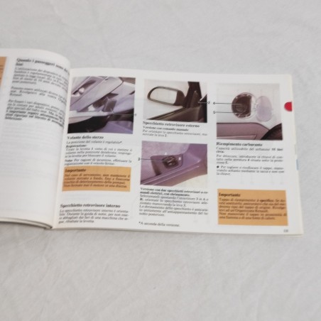 RENAULT 19 Libretto uso manutenzione anno 1989 3° ed. NE 530