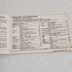 RENAULT Gamma 6 Libretto uso manutenzione gennaio 1972 2