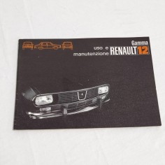 RENAULT Gamma 12 Libretto uso manutenzione gennaio 1972