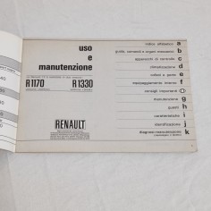 RENAULT Gamma 12 Libretto uso manutenzione gennaio 1972 2