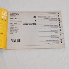 RENAULT Gamma 16 Libretto uso manutenzione luglio 1972 2