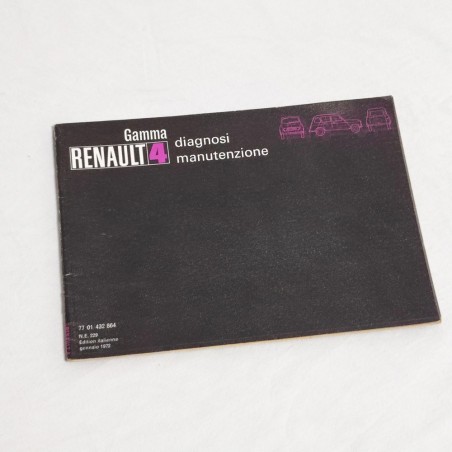 RENAULT Gamma 4 Libretto uso manutenzione gennaio 1972