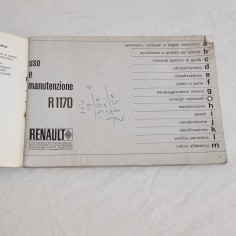 RENAULT 12 libretto uso manutenzione luglio 1969 discreto 2