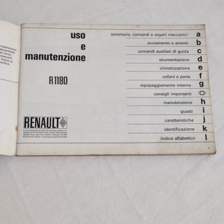 RENAULT 6 libretto uso manutenzione luglio 1969 discreto
