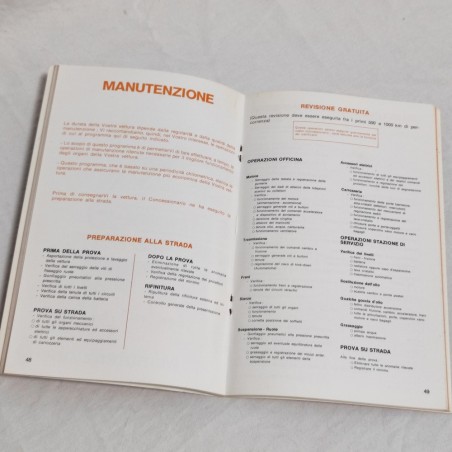 CRYSLER 2 Liter 180/160 Libretto uso manutenzione Italiano, ottimo