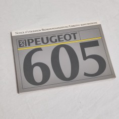PEUGEOT 605 Libretto uso manutenzione 3 lingue ECCELLENTE