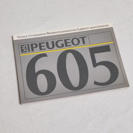 PEUGEOT 605 Libretto uso manutenzione 3 lingue ECCELLENTE