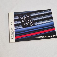 PEUGEOT 405 Libretto uso manutenzione scritta a penna in copertina