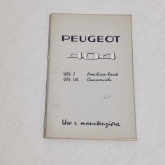 PEUGEOT 404 L Familiare Break 404 U6 Commerciale Libretto uso manutenzione