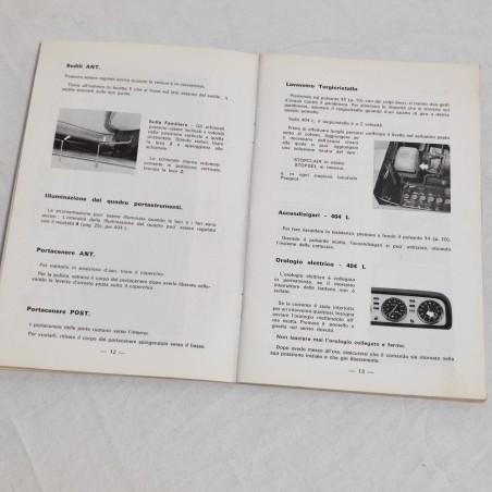 PEUGEOT 404 L Familiare Break 404 U6 Commerciale Libretto uso manutenzione
