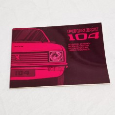 PEUGEOT 104 Libretto uso manutenzione 09.72-85.00-18.01