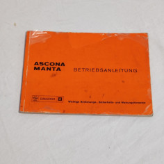 OPEL - ASCONA MANTA Betriebsanleitung Tedesco