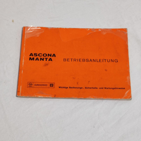 OPEL - ASCONA MANTA Betriebsanleitung Tedesco