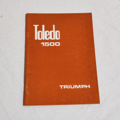 Triumph Toledo 1500 Libretto uso manutenzione - Italiano - Ottimo
