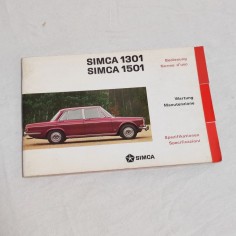 SIMCA 1301 & 1501 Libretto uso manutenzione TEDESCO