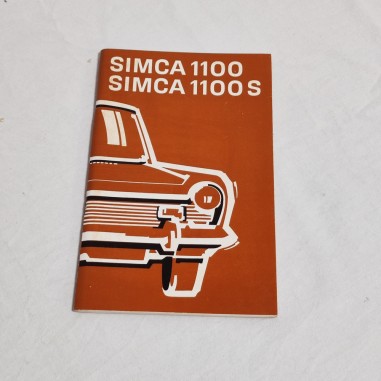 SIMCA 1100 SIMCA 1100 S Libretto uso manutenzione - NUOVO