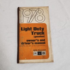 Light Duty Truck (Gasoline) Owner's manual 1978 Chevrolet