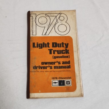 Light Duty Truck (Gasoline) Owner's manual 1978 Chevrolet
