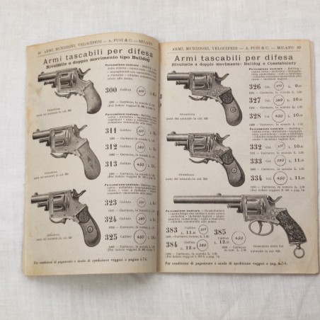 Catalogo ARMI MUNIZIONI VELOCIPEDI A. FUSI & C. MILANO 1905