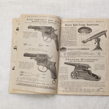 Catalogo ARMI MUNIZIONI VELOCIPEDI A. FUSI & C. MILANO 1905
