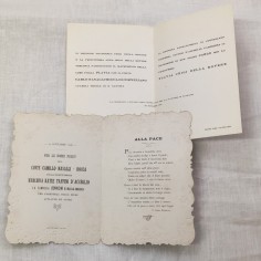 Biglietto nozze Conte Camillo Nasalli Rocca e Marchesa Katie Taffini D'Acceglio