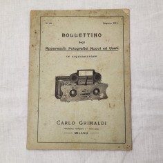 Bollettino apparecchi fotografici nuovi e usati in liquidazione Carlo Grimaldi