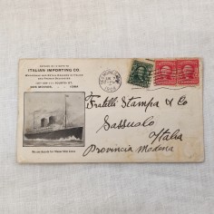 Busta viaggiata da DES MOINES IOWA a Sassuolo Jun 7 1908