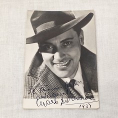 MARIO DEL MONACO cartolina con ritratto del cantante e autografo originale 2