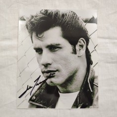 JOHN TRAVOLTA foto in bianco e nero con autografo in originale 2