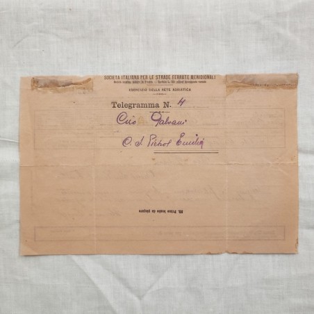 ELEONORA DUSE telegramma originale 1904